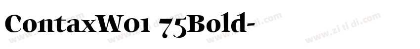 ContaxW01 75Bold字体转换